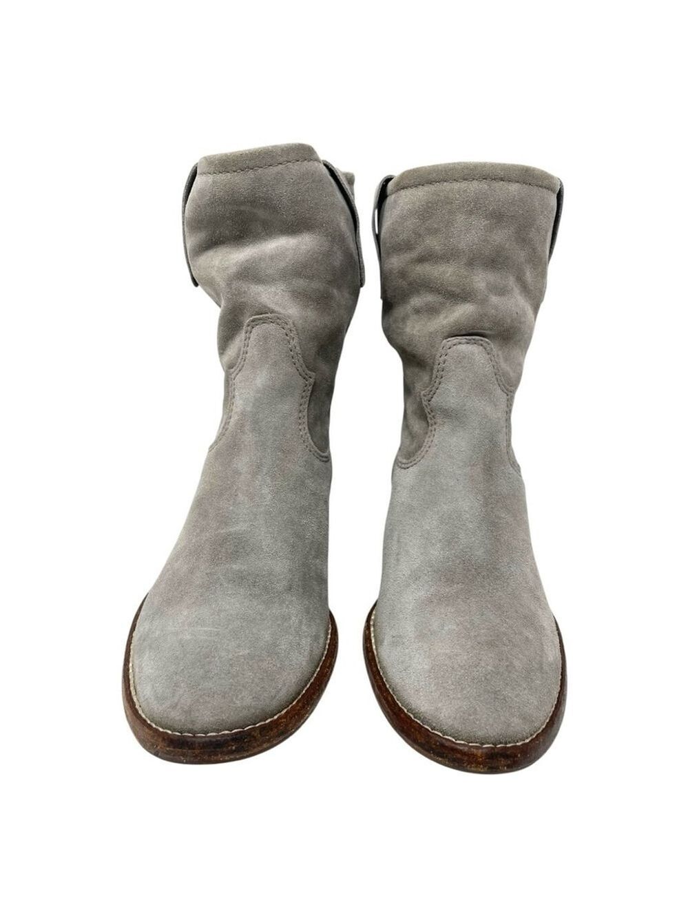 * Isabel Marant Etoile Crisi Slouchy Western Taupe Suede Boots Size 36 - Picture 3 of 14